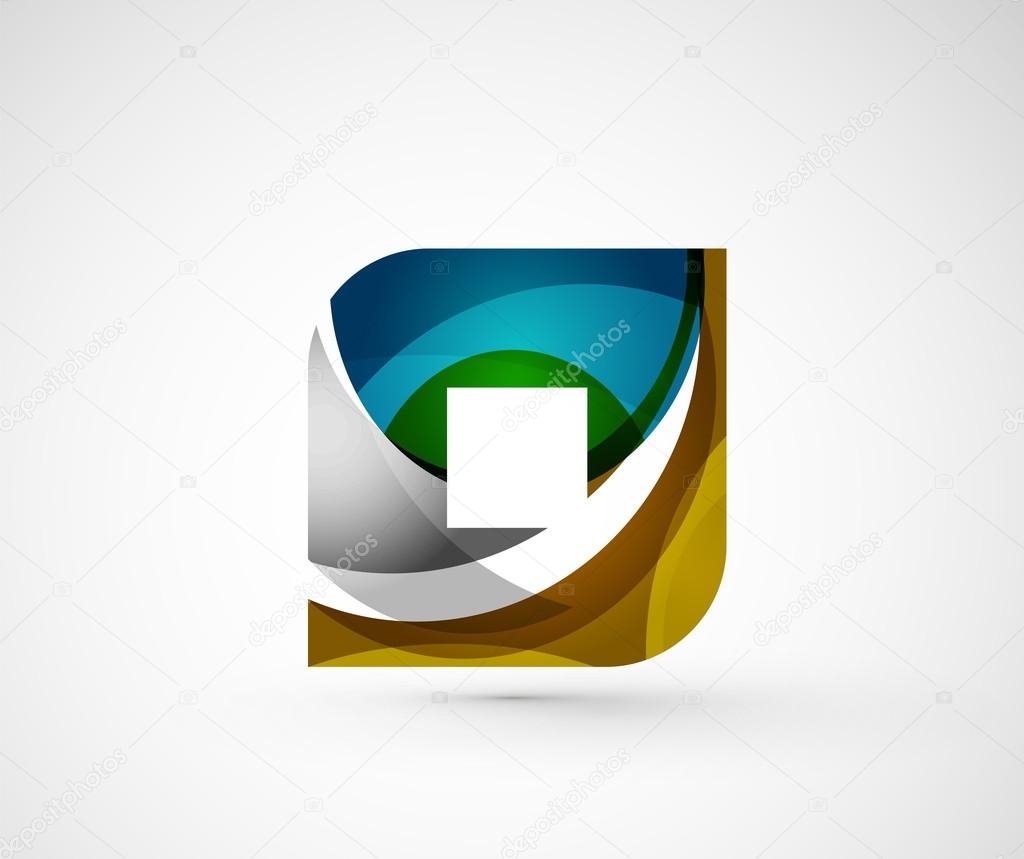 Abstract geometric company logo square,