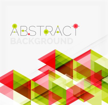 Soyut geometrik arkaplan. Modern çakışan üçgenler