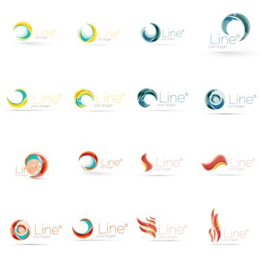 Dalga çizgiler, daireler logo simgeler