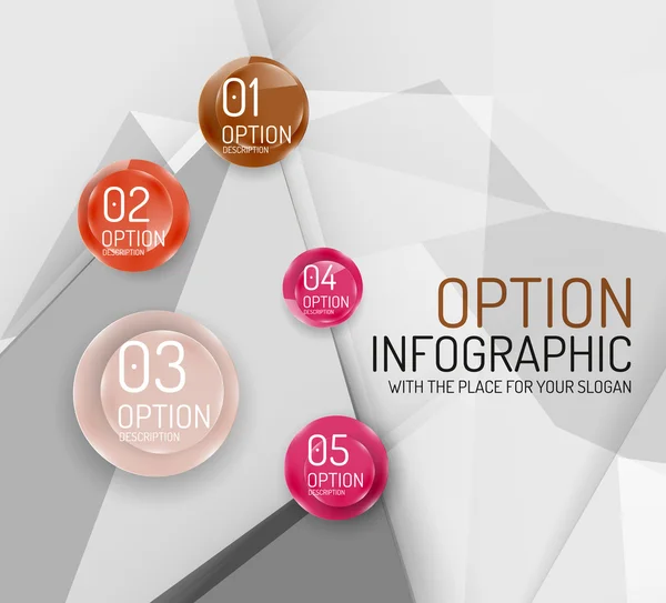 Business geometriska alternativet steg infographics — Stock vektor