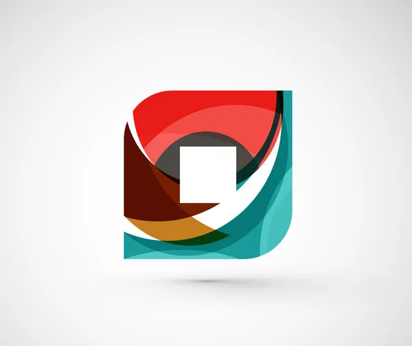 Abstrakta geometriska företaget logotyp square, — Stock vektor