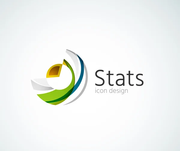 Diseño del logotipo de la empresa estadística . — Vector de stock