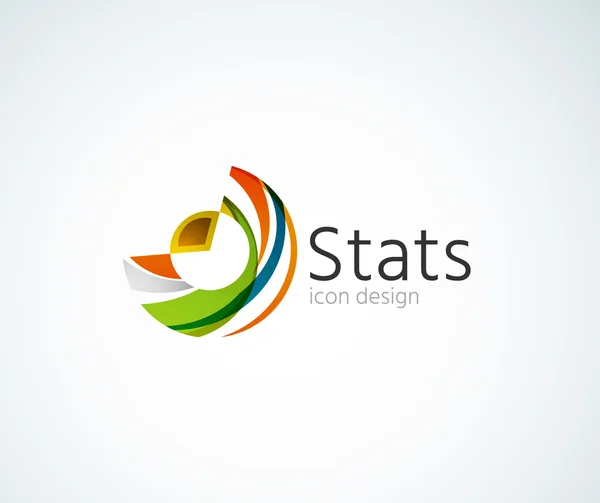 Statistieken bedrijf logo ontwerp. — Stockvector