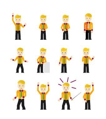 İşadamları pozlar karakter