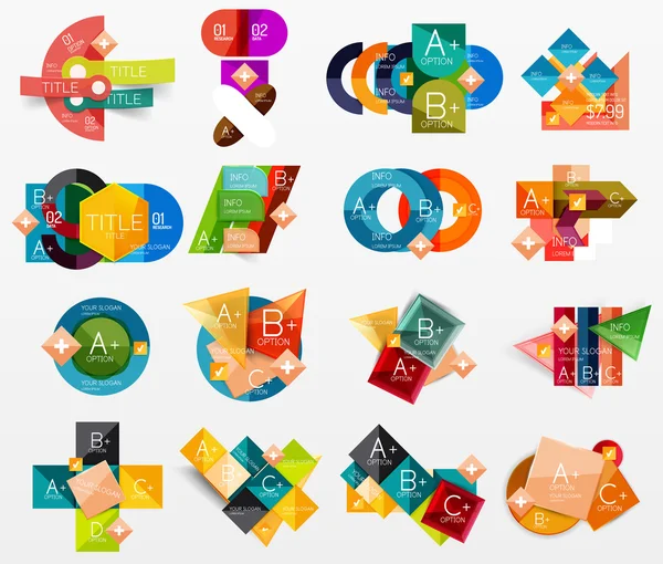 Geometric infographic web layouts — Stock Vector