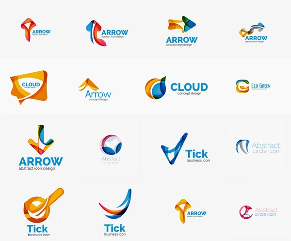 Univerzális cég logó eszmék, üzleti ikon gyűjtemény — Stock Vector