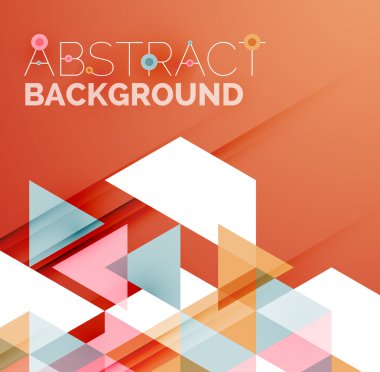 Soyut geometrik arkaplan. Modern çakışan üçgenler