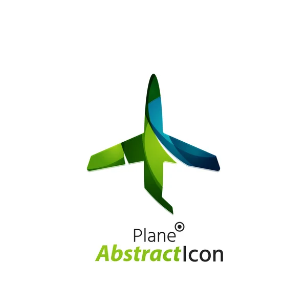 Emblema corporativo de negocio geométrico abstracto - avión — Archivo Imágenes Vectoriales