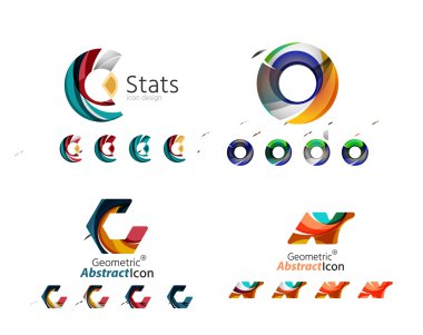 Evrensel soyut geometrik şekiller - iş Amblemler