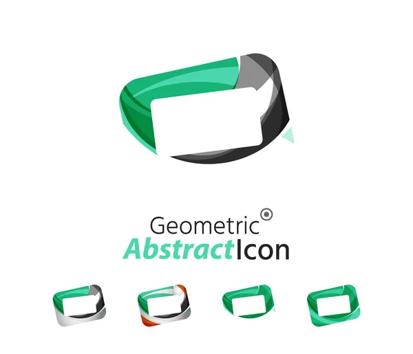 Conjunto de marco de logotipo de la empresa geométrica abstracta, pantalla — Vector de stock