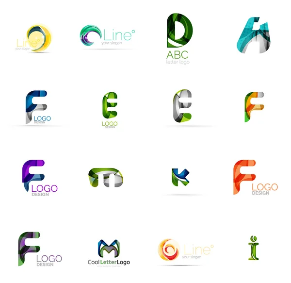 Ensemble d'idées de logo universel d'entreprise, collection d'icônes d'entreprise — Image vectorielle