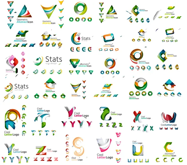 Empresa abstrata logotipo mega coleção —  Vetores de Stock