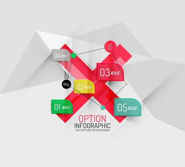 Infografica geometrica astratta di business — Vettoriale Stock