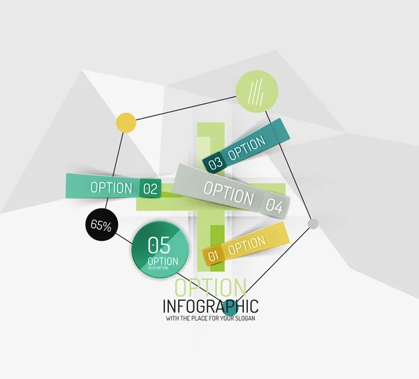 Modern absztrakt üzleti geometriai infographics — Stock Vector