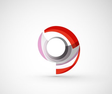 soyut geometrik şirket logosu yüzük,