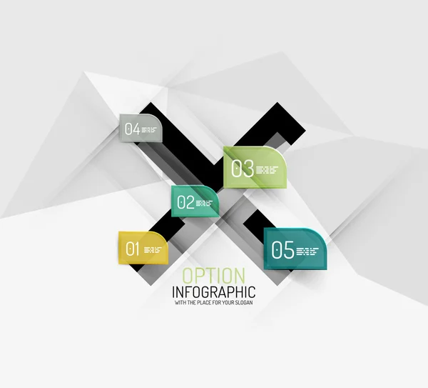 Infografías geométricas abstractas de negocios — Archivo Imágenes Vectoriales