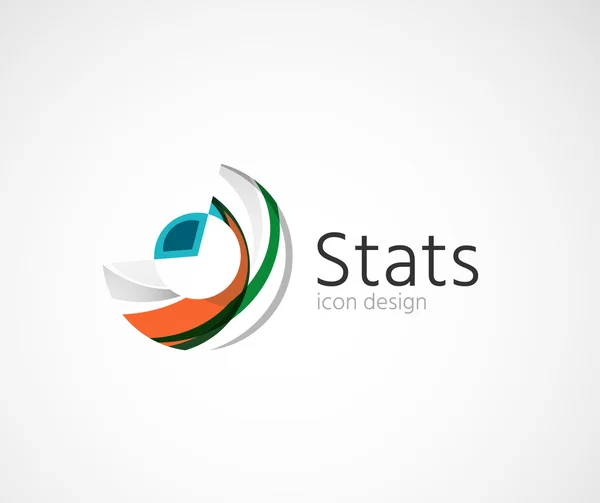 Statistieken bedrijf logo ontwerp. — Stockvector