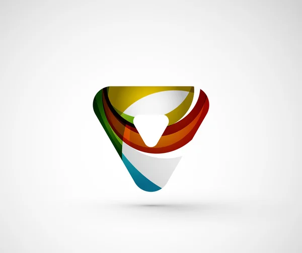 Triángulo del logotipo de la empresa geométrica abstracta , — Vector de stock