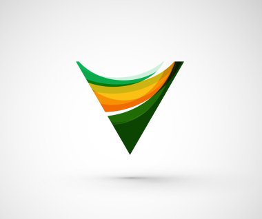 soyut geometrik şirket logosu üçgen,