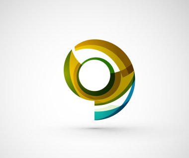 soyut geometrik şirket logosu yüzük,