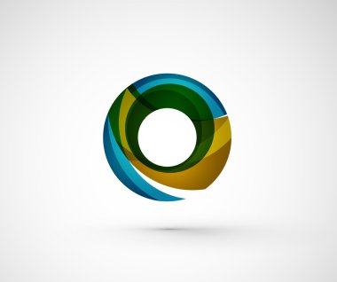 soyut geometrik şirket logosu yüzük,