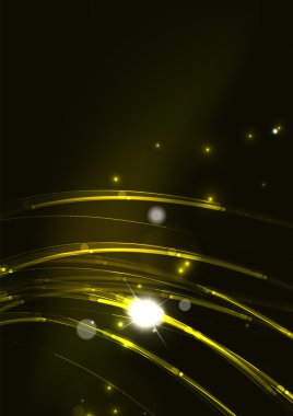 karanlık alanda soyut parlak çizgiler