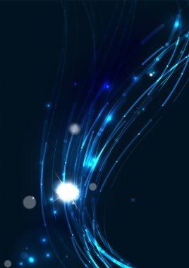 karanlık alanda soyut parlak çizgiler