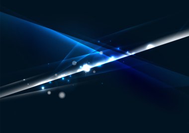 karanlık alanda soyut parlak çizgiler