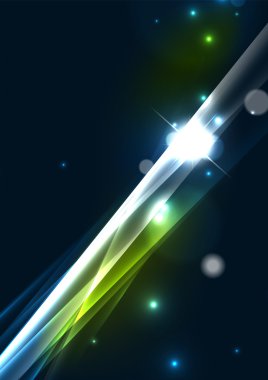 karanlık alanda soyut parlak çizgiler