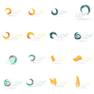 Dalga hatları, daire logo simgeler