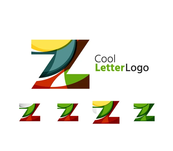 Set of abstract Z letter company logos. — Stock Vector