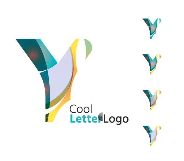 Set of abstract Y letter company logos. — Stock Vector