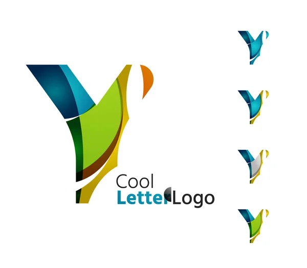 Набор абстрактных логотипов компании Y letter . — стоковый вектор