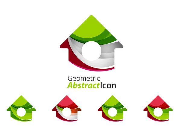 Set of abstract geometric company logo — Stock Vector
