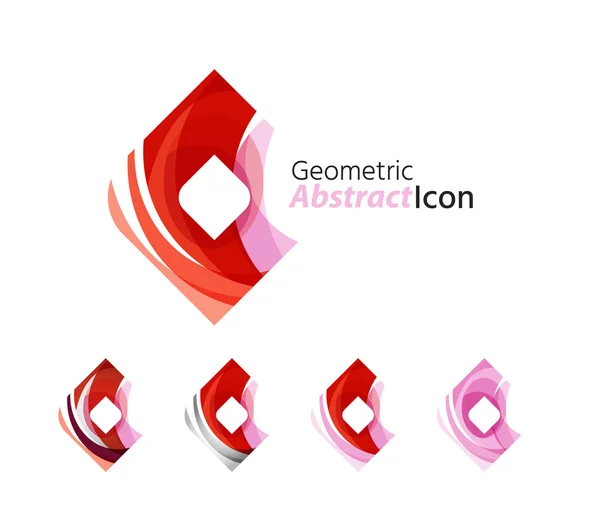 Abstract geometric company logo square, — Stock Vector