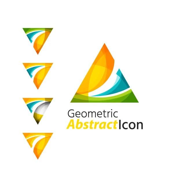 Conjunto de anillo de logotipo de la empresa geométrica abstracta , — Archivo Imágenes Vectoriales
