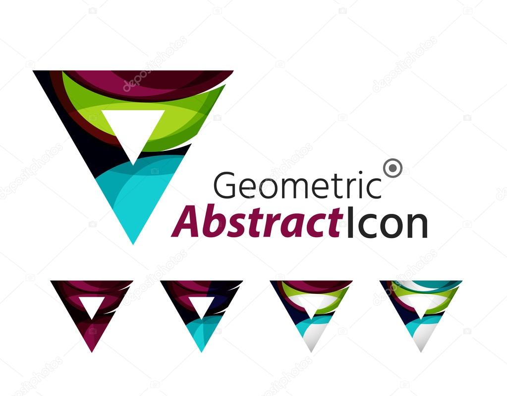 Set of abstract geometric company logo