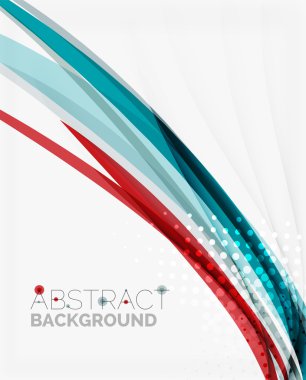 taze mavi ve kırmızı dalga çizgi