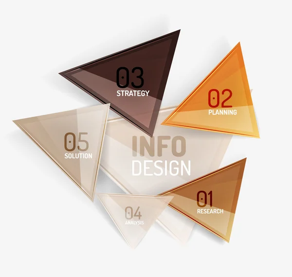 Affari moderni colorati infografica geometrica — Vettoriale Stock