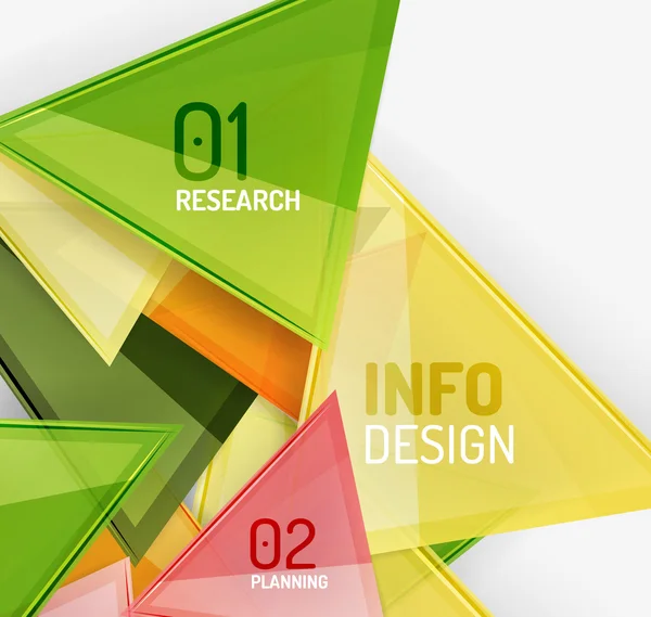 Negocios modernas infografías geométricas coloridas — Vector de stock