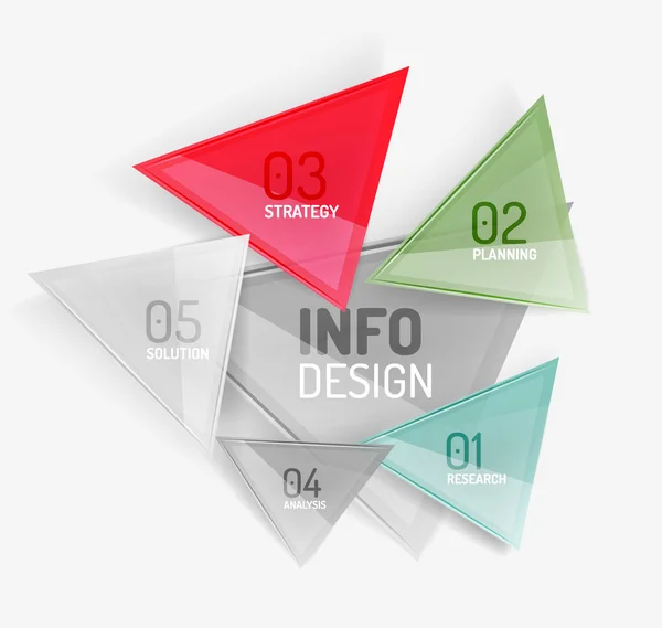 Business moderne bunte geometrische Infografiken — Stockvektor