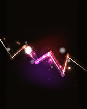 karanlık uzayda parlayan ok