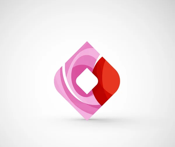 Soyut geometrik şirket logosu square, — Stok Vektör