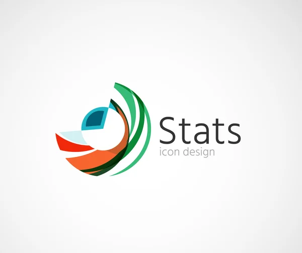 Statistieken bedrijf logo ontwerp — Stockvector