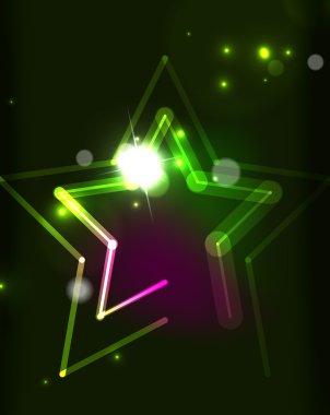 karanlık uzaydaki parlayan yıldızı