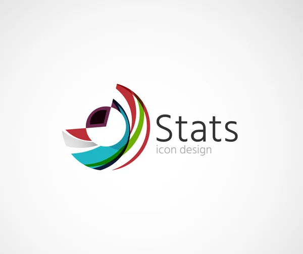 Statistieken bedrijf logo ontwerp. — Stockvector