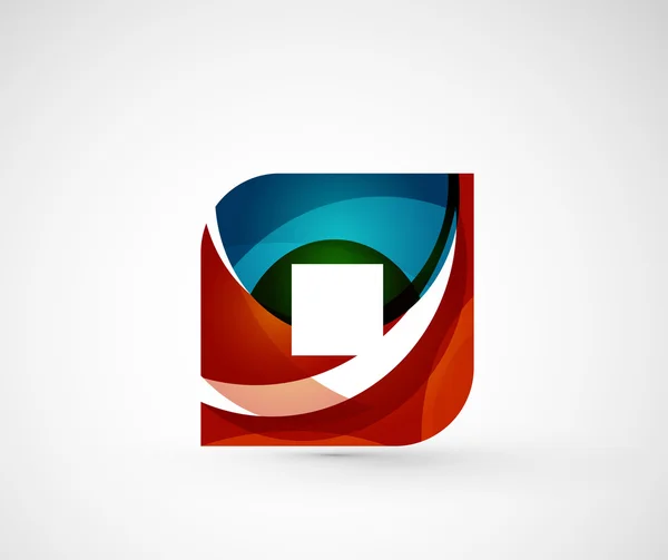 Abstracte geometrische bedrijf logo plein — Stockvector