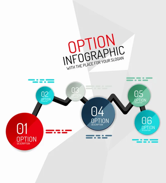 Infographie autocollant frais coloré — Image vectorielle