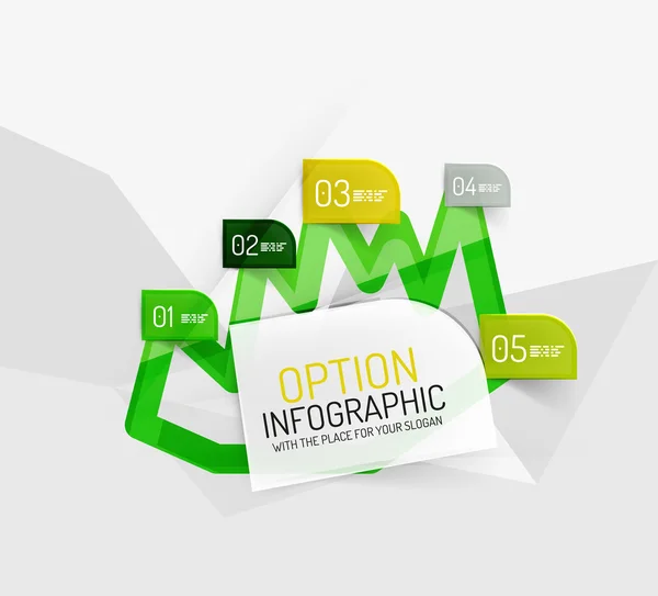 Infografica geometrica moderna astratta di affari — Vettoriale Stock