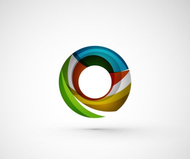 soyut geometrik şirket logosu yüzük,